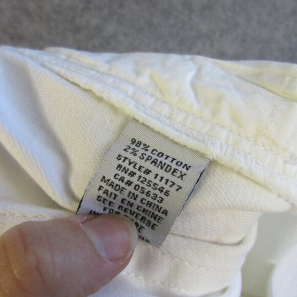 Habitat Womens White Denim Jeans 14 Stretch Slim Leg Casual Fray Classic 380 - Picture 11 of 15